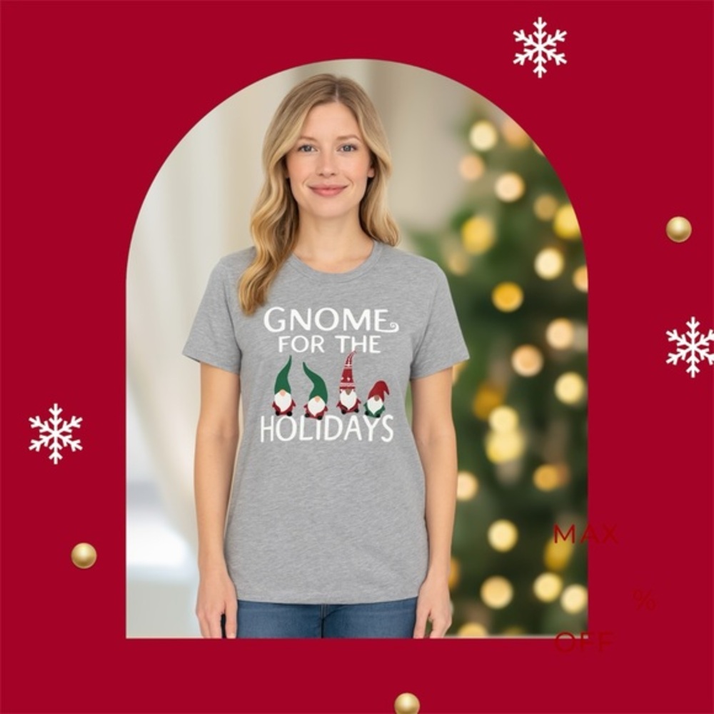 Gnome For The Holidays women's holiday pajama T-shirt